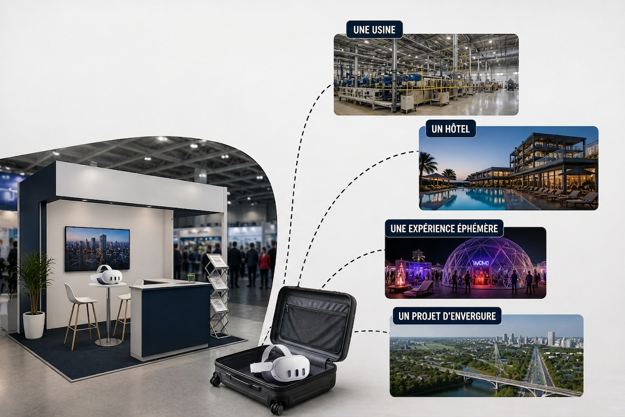 Alternate Events mixed reality solution at a professional trade show booth